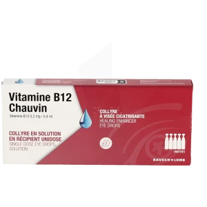 Vitamine B12 Chauvin 0,2 Mg/0,4 Ml, Collyre En Solution En Récipient Unidose