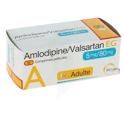 Amlodipine/valsartan Eg 5 Mg/80 Mg, Comprimé Pelliculé à NOROY-LE-BOURG