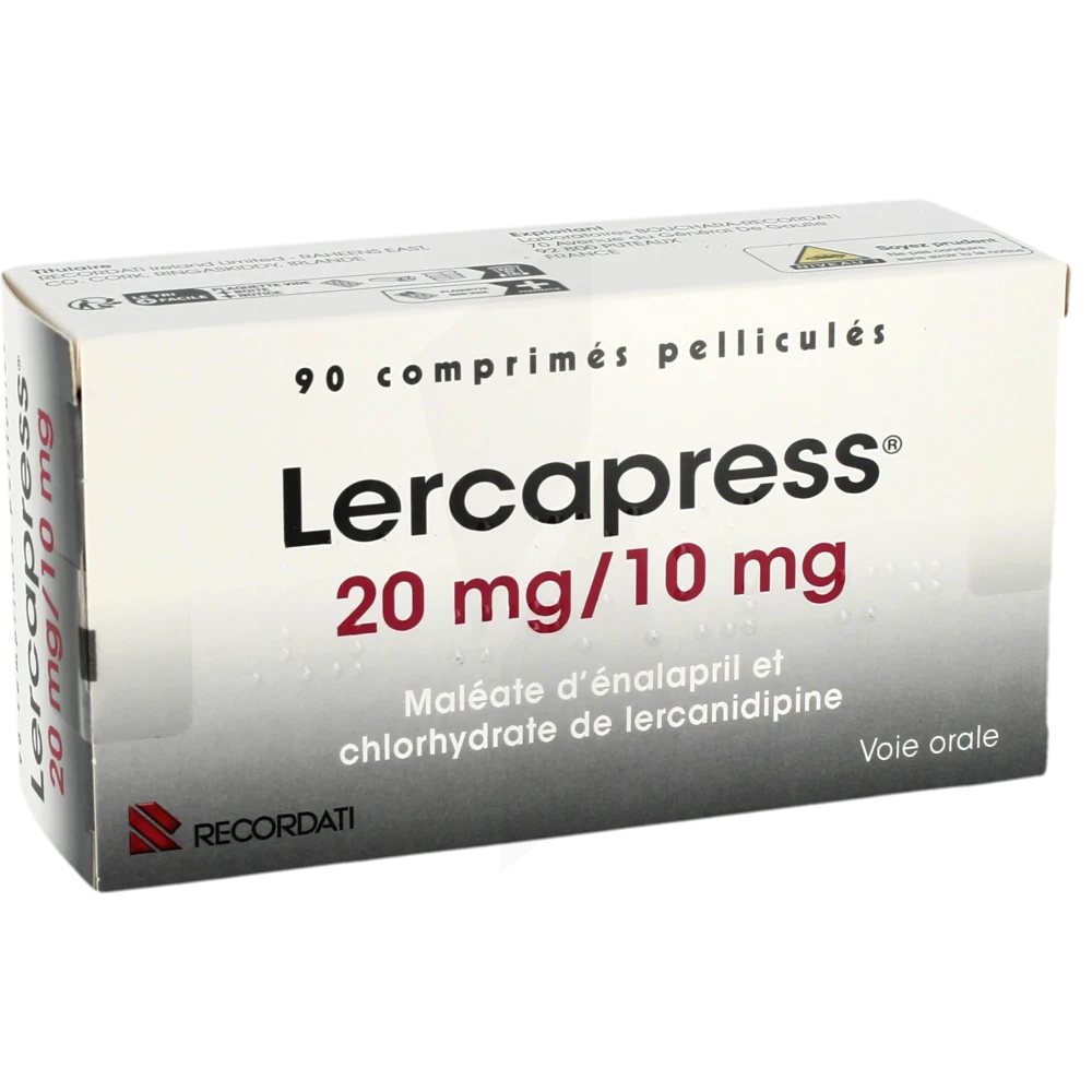 Lercapress 20 Mg/10 Mg, Comprimé Pelliculé