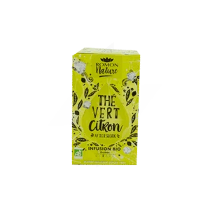Romon Nature Infusion Thé Vert Citron Bio 16 Sachets