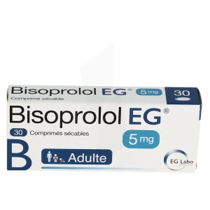 Bisoprolol Eg 5 Mg, Comprimé Sécable
