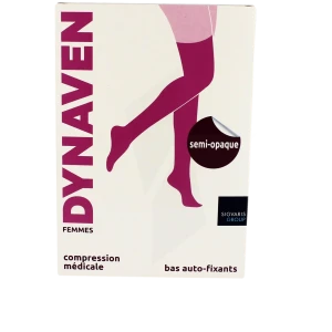 Dynaven Semi-opaque Bas Auto-fixants  Femme Classe 2 Noir Medium Normal-