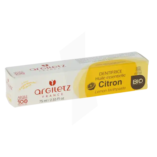 Argiletz Bio Dentifrice Citron 75ml