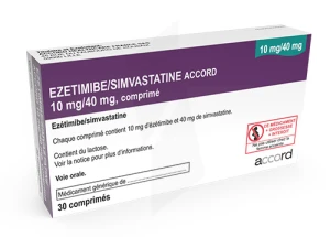 Ezetimibe/simvastatine Accord 10 Mg/40 Mg, Comprimé