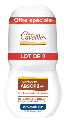 Acheter Rogé Cavaillès Déodorants Déo Absorb+ Efficacité 48H Roll-on 2x50ml à LORMONT