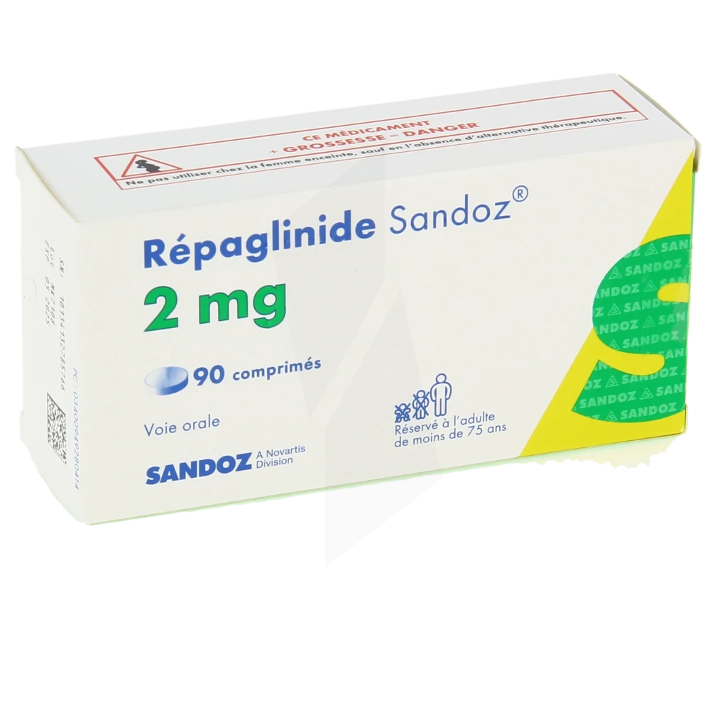Repaglinide Sandoz 2 Mg, Comprimé