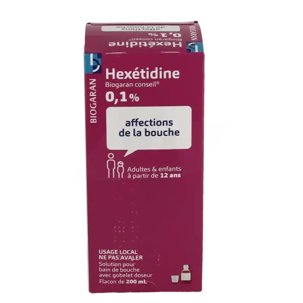 Hexetidine Biogaran Conseil 0,1 %, Solution Pour Bain De Bouche