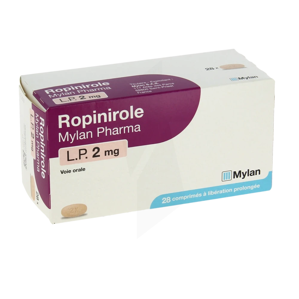 Ropinirole Viatris Lp 2 Mg, Comprimé à Libération Prolongée
