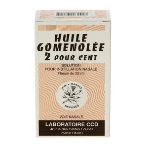 Huile Gomenolee 2 Pour Cent, Solution Pour Instillation Nasale