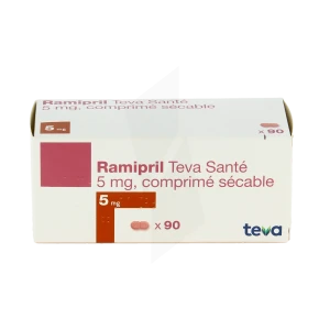 Ramipril Teva Sante 5 Mg, Comprimé Sécable