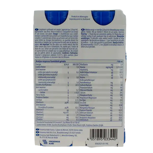 Fresubin 2 Kcal Drink Nutriment Caramel 4bouteilles/200ml