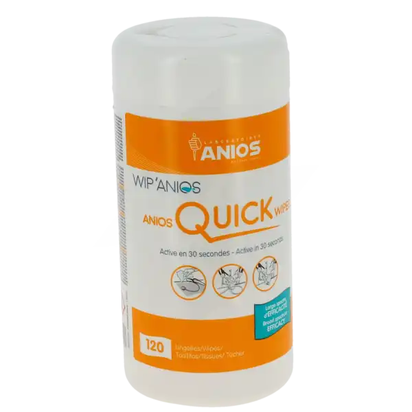 Anios Quick Wipes Lingettes Désinfectantes Action Rapide B/120