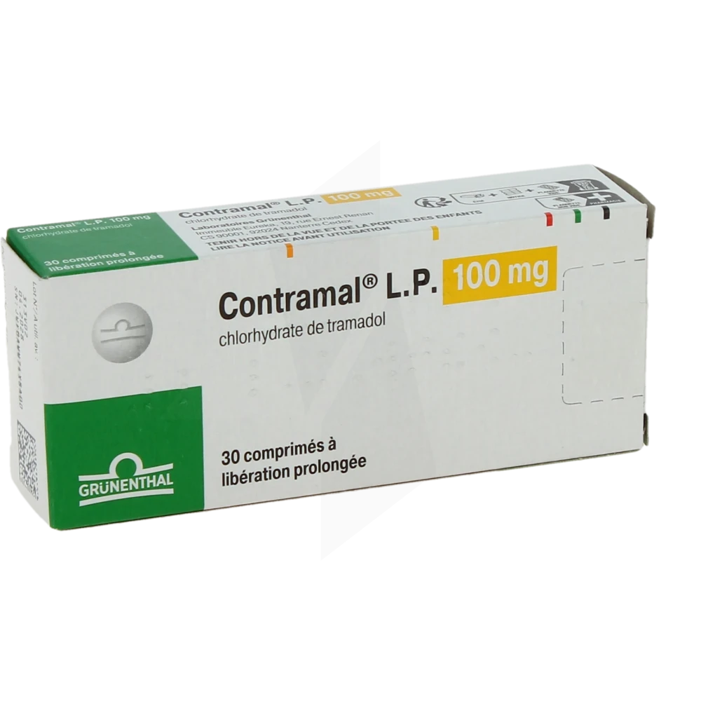 Contramal Lp 100 Mg, Comprimé à Libération Prolongée