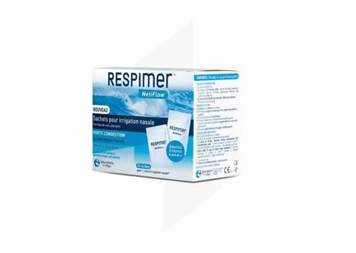 Pharmacie Lahet - Parapharmacie Respimer Netiflow Pdr Pour Irrigation  Nasale 30sach/4g - DAX