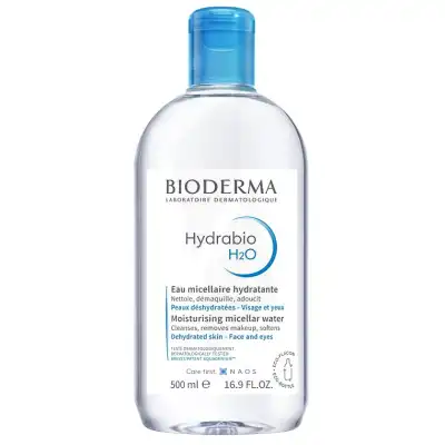 Bioderma Hydrabio H2o Eau Micellaire Visage Et Yeux Nettoyante Hydratante 500ml à UGINE