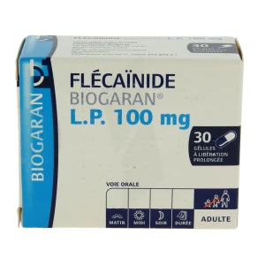 Flecainide Biogaran Lp 100 Mg, Gélule à Libération Prolongée