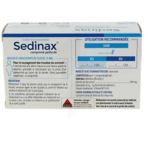 Sedinax, Comprimé Pelliculé
