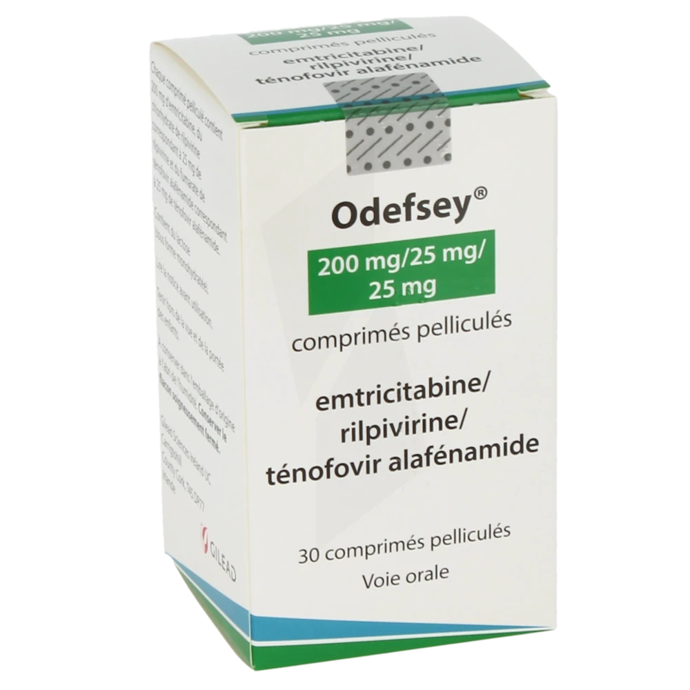 Odefsey 200 Mg/25 Mg/25 Mg, Comprimé Pelliculé