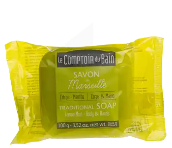 Le Comptoir Du Bain Savon De Marseille Citron-menthe 100g