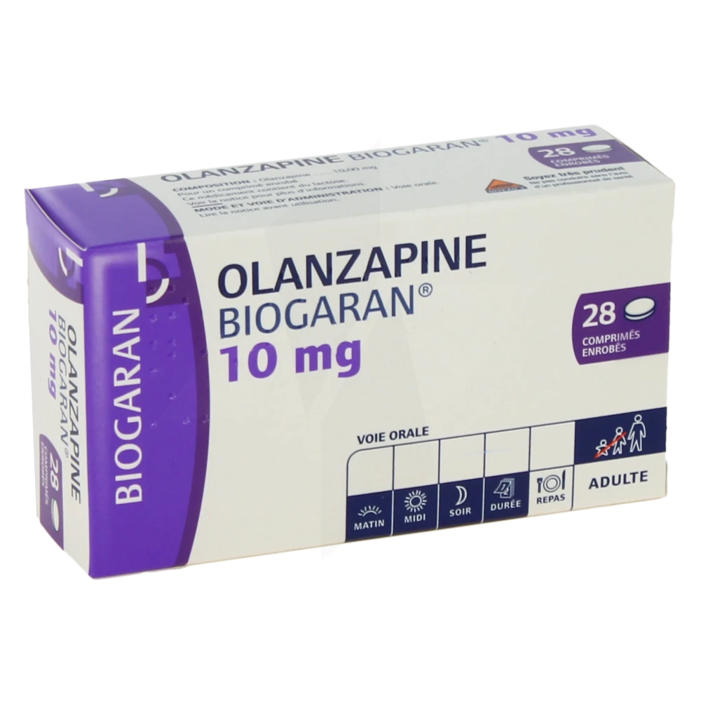 Olanzapine Biogaran 10 Mg, Comprimé Enrobé
