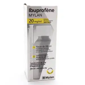 Ibuprofene Viatris 20 Mg/ml Enfants Et Nourrissons Sans Sucre, Suspension Buvable édulcorée Au Maltitol Et à La Saccharine Sodique à Paris
