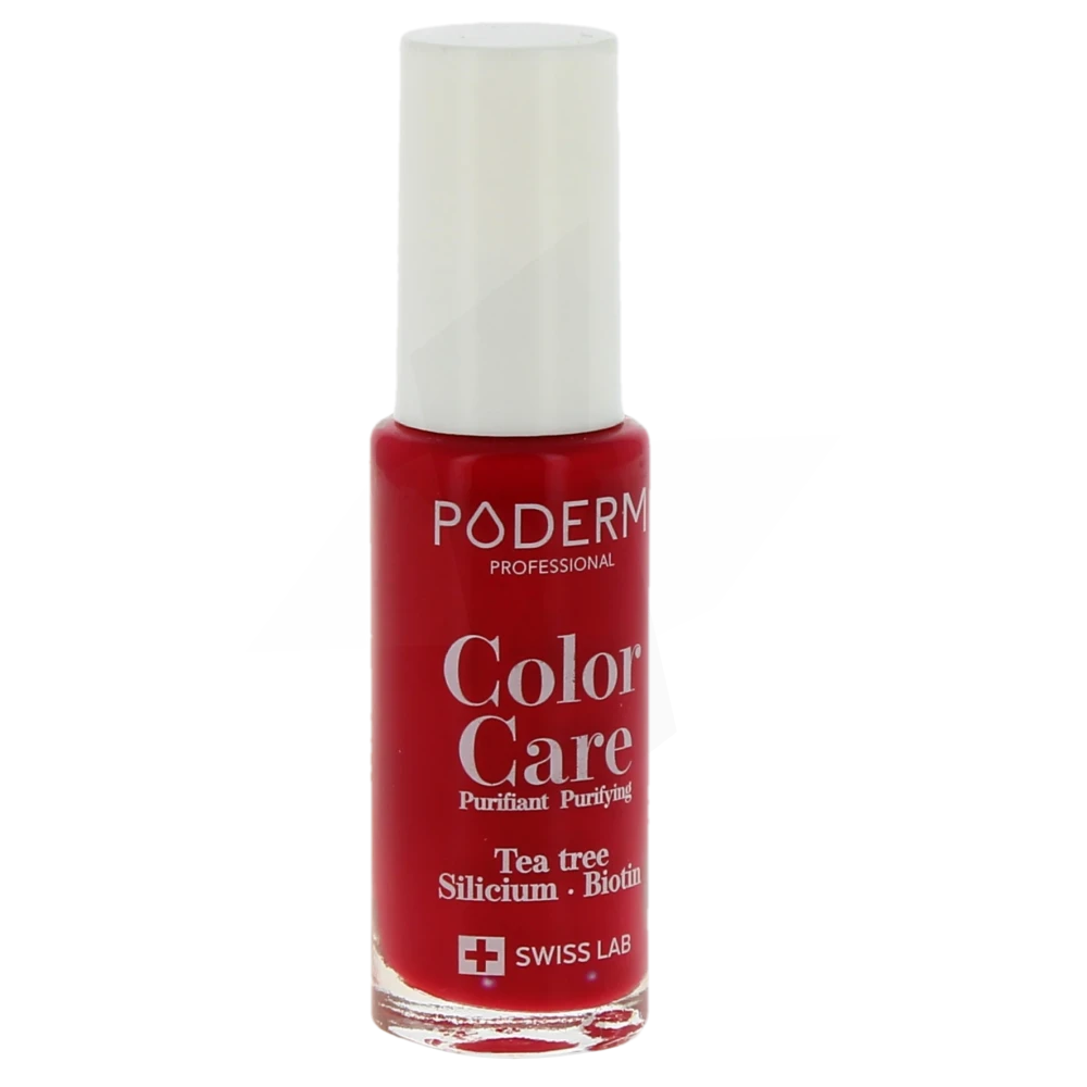 Poderm Vernis Color Care 797 Rouge Rose Flacon De 8 Ml