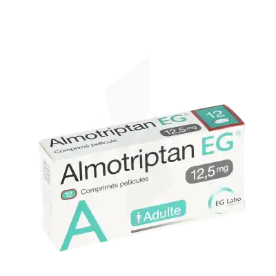 Almotriptan Eg 12,5 Mg, Comprimé Pelliculé à PEYNIER