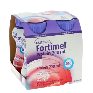 Fortimel Protein Sensation Fraîcheur Nutriment Fraise Givrée 4 Bouteilles/200 Ml à LE LAVANDOU