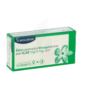 Ethinylestradiol/drospirenone Bgr 0,02 Mg/3 Mg, Comprimé Pelliculé