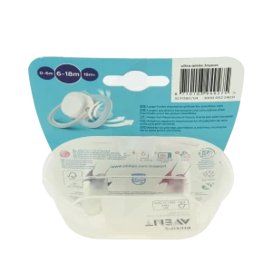 Avent Ultra Air Sucette Silicone 6-18mois Girl Love Papa B/2