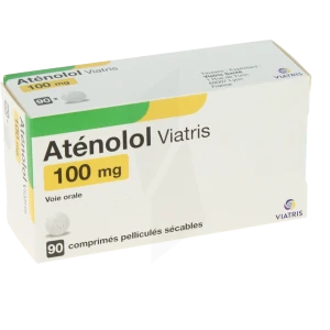 Atenolol Viatris 100 Mg, Comprimé Pelliculé Sécable