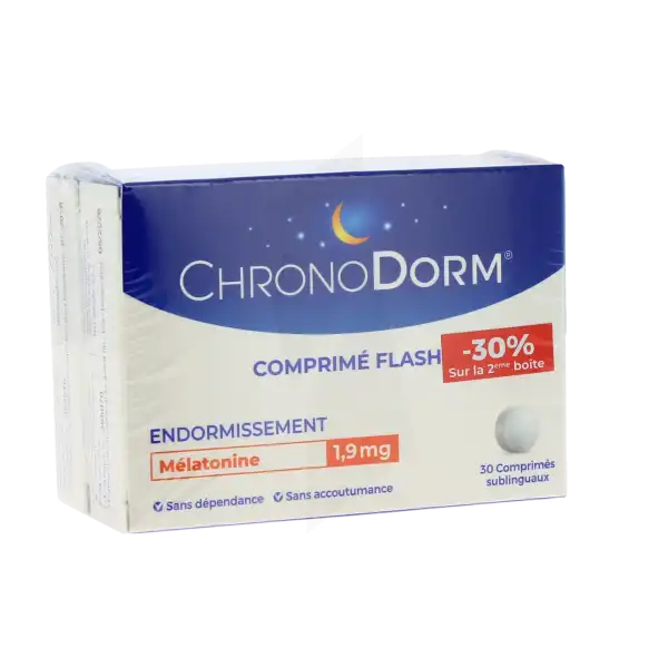 Chronodorm MÉlatonine 1,9 Mg Comprimés Subl 2 Boîtes De 30