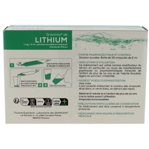 Granions De Lithium 1 Mg/ 2 Ml, Solution Buvable En Ampoule
