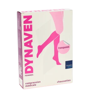 Sigvaris Dynaven Transparent Chausettes Morpho- Classe 2 Femme Beige Clair Normal Xl