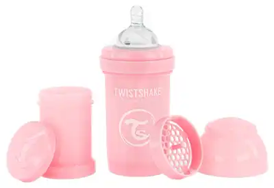 TWISTSHAKE BIB ANTI-C ROSE 0+ 180ML
