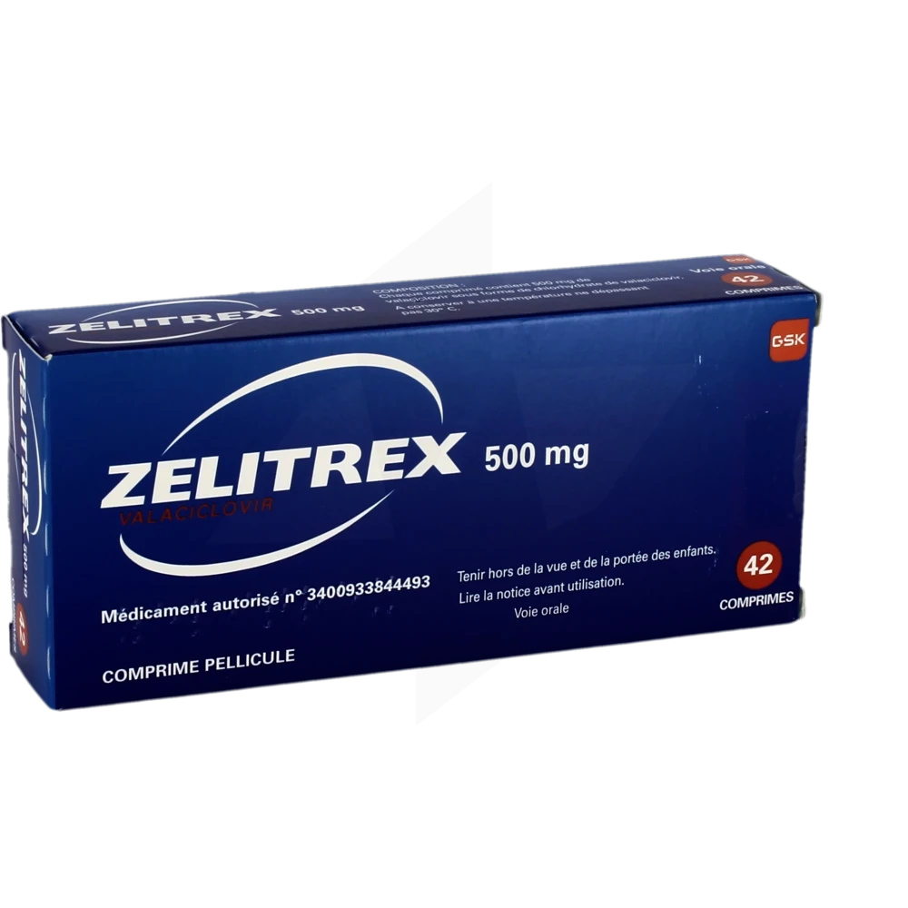 Zelitrex 500 Mg, Comprimé Pelliculé