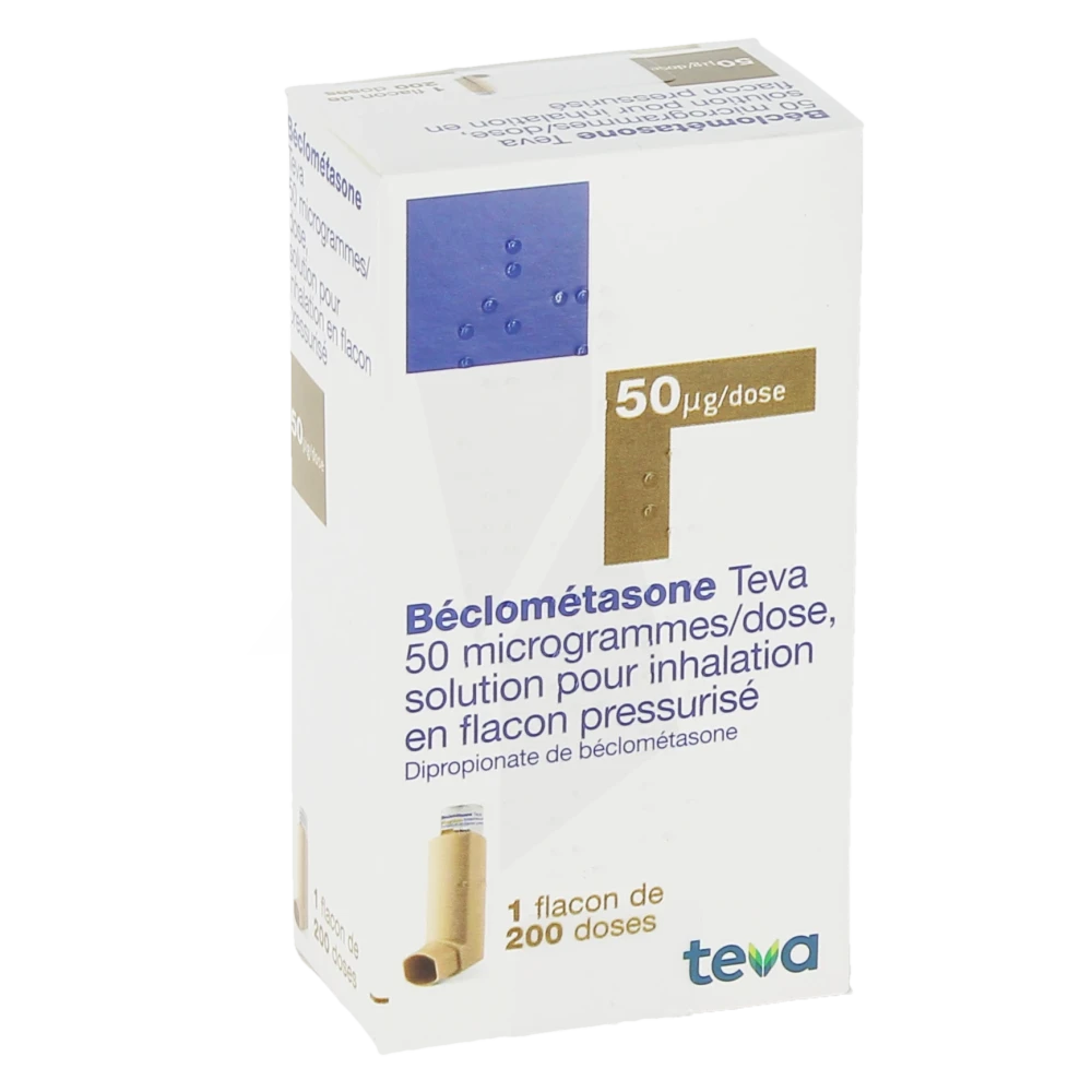 Beclometasone Teva 50 Microgrammes/dose, Solution Pour Inhalation En Flacon Pressurisé