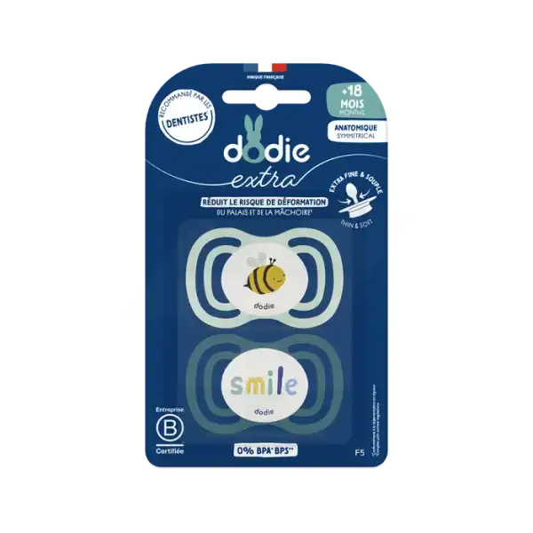 Dodie Sucet F5 Extra Smile Bleue +18m 2