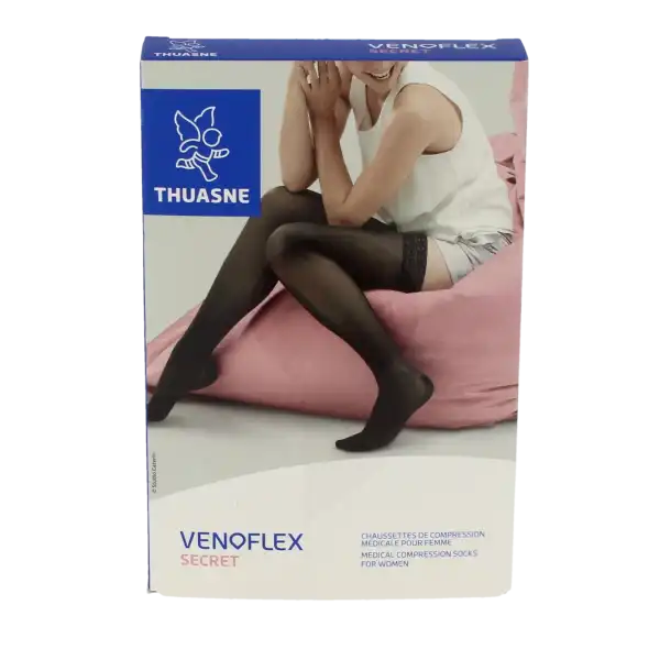 Thuasne Venoflex Secret 2 Chaussette Femme Marine T2n