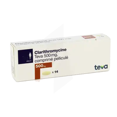 Clarithromycine Teva 500 Mg, Comprimé Pelliculé à Eysines