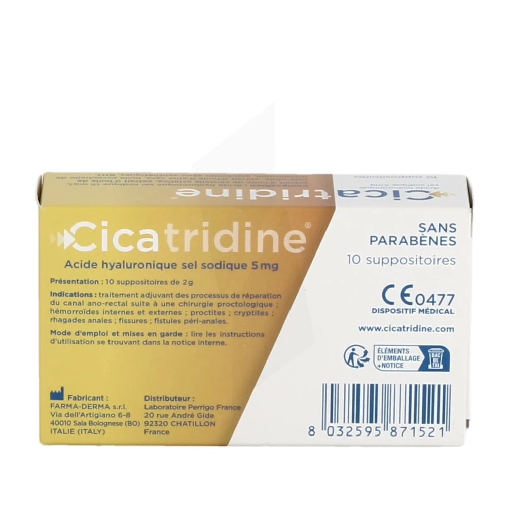 Pharmacie Coeur de Bourg - Parapharmacie Cicatridine Suppositoires