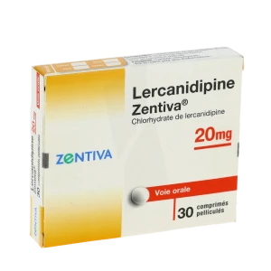 Lercanidipine Zentiva 20 Mg, Comprimé Pelliculé