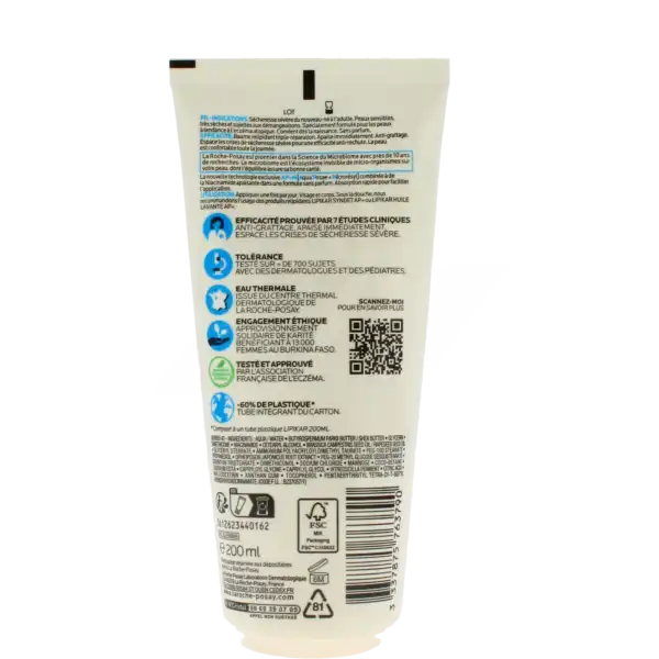 La Roche Posay Lipikar Baume Ap + M Eco Responsable Tube De 200 Ml