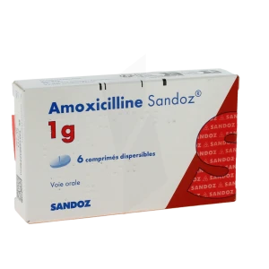 Amoxicilline Sandoz 1 G, Comprimé Dispersible