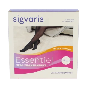 Sigvaris Essentiel Semi-transparent Bas Auto-fixants  Femme Classe 2 Dune Xsmall Normal