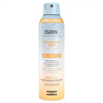 Isdin Fotoprotector Transparent Spray Wet Skin Spf50 250ml à La Seyne sur Mer