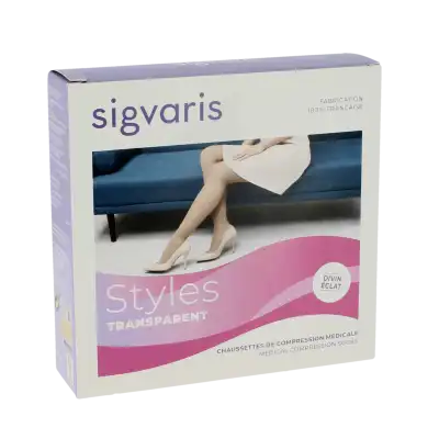 Sigvaris Styles Transparent Chaussettes Po Femme Classe 2 Beige 130 X Large Normal à Montech