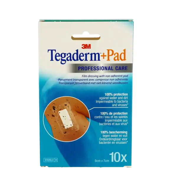 Tegaderm+pad Pansement Adhésif Stérile Avec Compresse Transparent 9x20cm B/5
