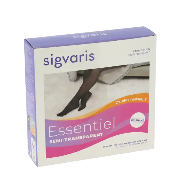 Sigvaris Essentiel Semi-transparent Chaussettes Po Femme Classe 2 Dune Xx Large Normal