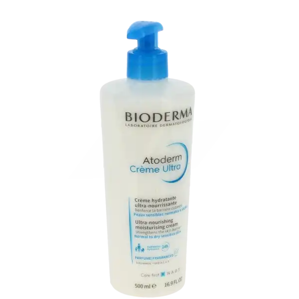 Bioderma Atoderm Crème Ultra Parfumée Nourrissante Hydratante Peau Sèche 500ml